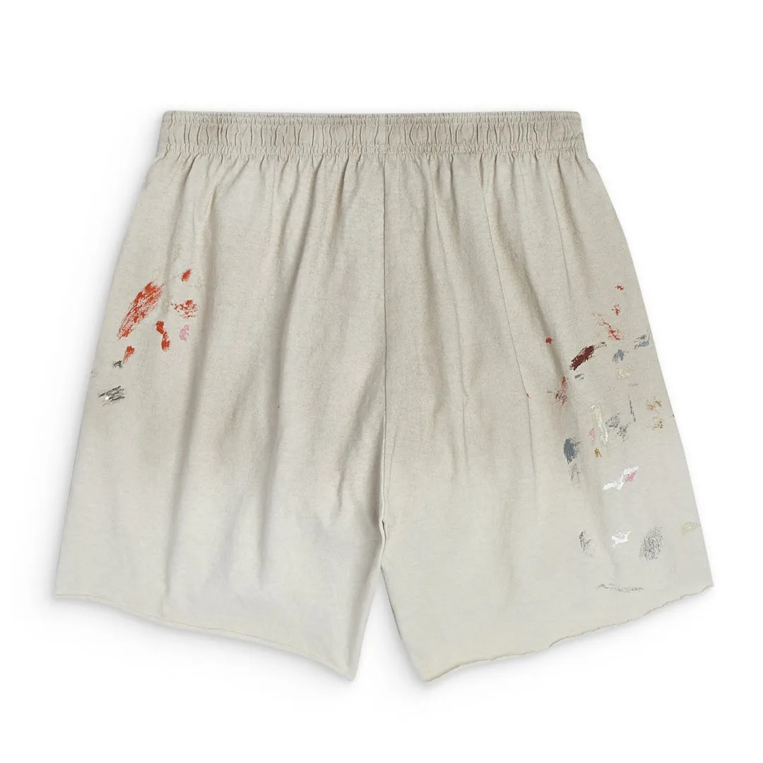 Heavy craftsmanship, the first choice for American boys in summer GALLERY DEPT. INSOMNIA SHORTS/WHITE English mud-dyed and ink-splashed shorts, off-white S-XL, super comfortable and breathable fabric, frees the lower body, heavy wash, mud-dyed and distressed, super complex ink-splashed graffiti